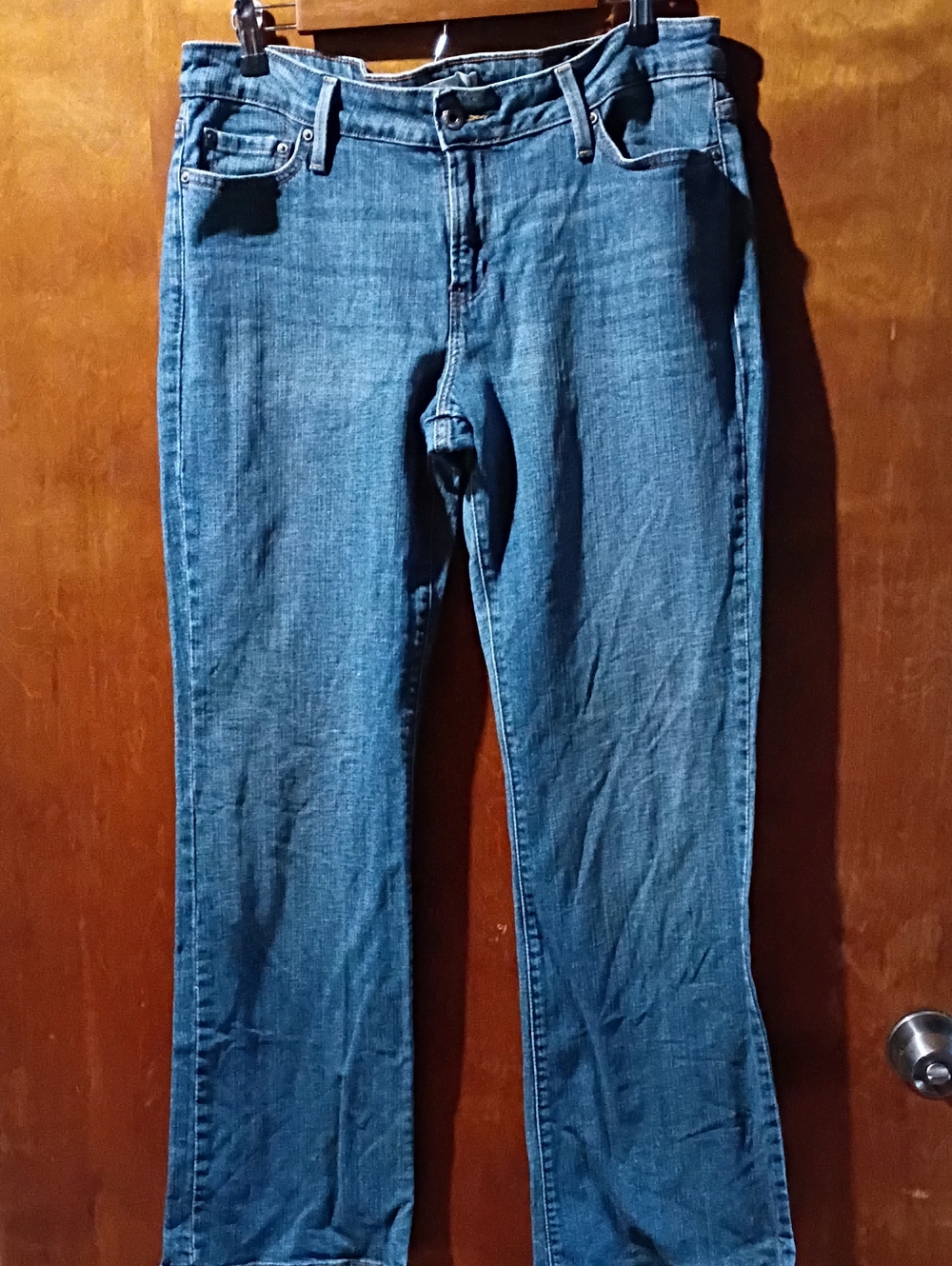 Levi's light blue denim low boot cut 545 jeans 14M Nice Western Cowboy